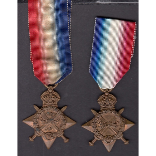 166 - UK WWI x2 medals, 1914 Star awarded to 9066 PTE. W. T. PIKE. 2/DEVON.R AND 1914-15 Star awarded to K... 