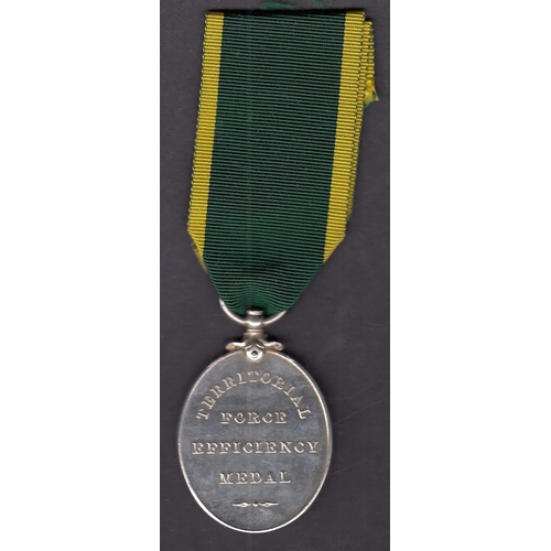 168 - UK KGV Territorial Force Efficiency Medal, awarded to 84 SJT. G. GRAHAM. NTH’D.YEO: in good conditio... 