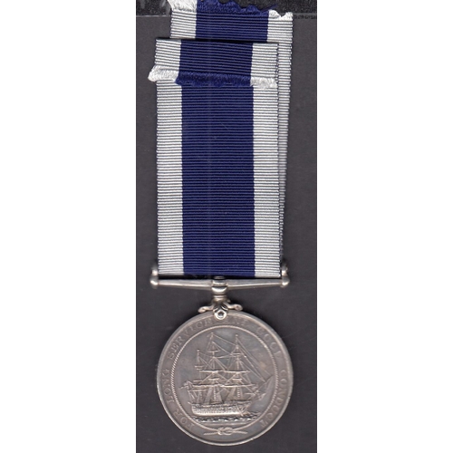 174 - UK KGV Royal Naval Long Service and Good Conduct Medal, awarded to 343725 W.E.ROSE. BLKTH. H.M.S. AN... 