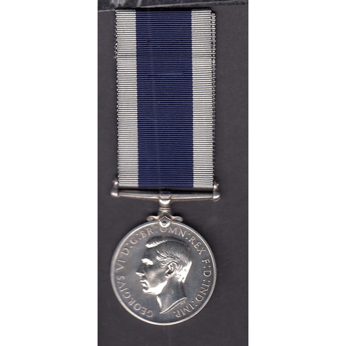 175 - UK KGVI Royal Naval Long Service and Good Conduct medal, awarded to K.X. 78777 A.J. MAUGHAN. L.STO. ... 