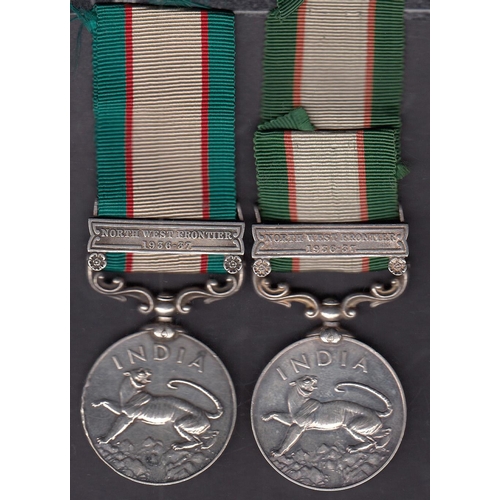 176 - UK KGVI India General Service Medal x2 each with North West Frontier 1936-37 bar, awarded to TB-1716... 