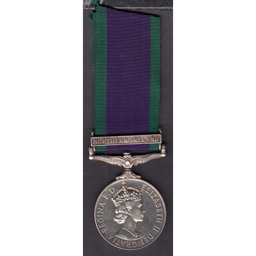 182 - UK QEII General Service Medal with Northern Ireland bar, awarded to 24240326 DVR.W.A.BROWN.RCT.