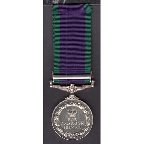 182 - UK QEII General Service Medal with Northern Ireland bar, awarded to 24240326 DVR.W.A.BROWN.RCT.