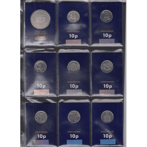 143 - UK 2018 A-Z 10p complete coin collection, in good condition