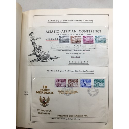 1006 - A three volume mint and used Indonesia collection of mint and used sets and singles and covers from ... 