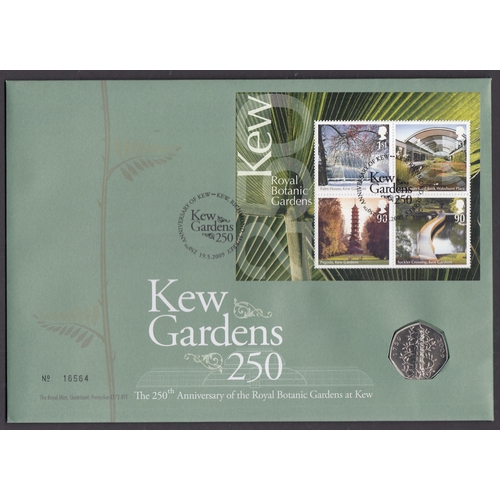 68 - UK 2009 RM PNC Kew Gardens 50p coin cover