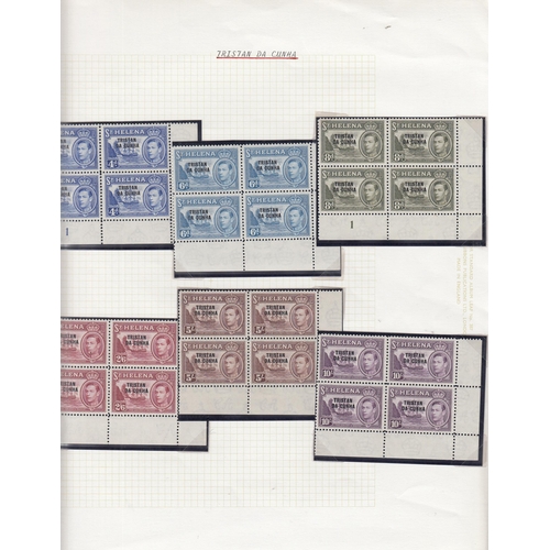 1074 - 1952 ovpt set of 12v to 10/- each in upper right corner marginal with sheet no. 001, also the set in... 