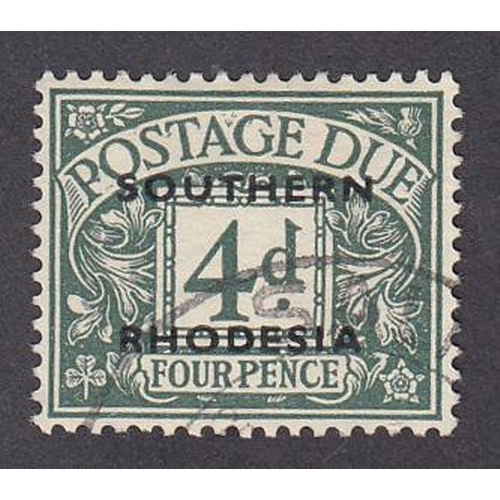 1061 - SG D6 1951 Postage Due ovpt 4d dull grey-green fine used (ex Murray Payne), scarce, Cat £700