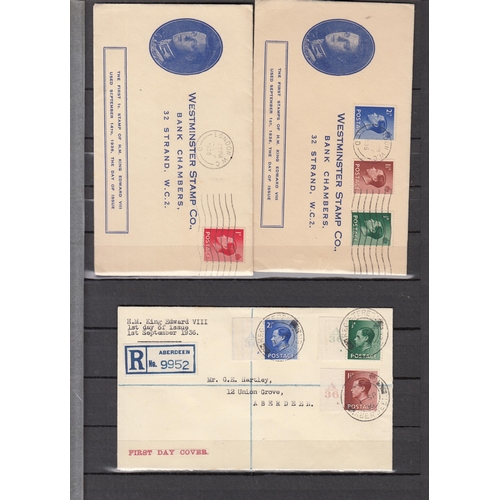 342 - A collection of GB EDVIII & KGVI FDI and FDC covers and cards, including illustrated EDVIII FDCs, KG... 