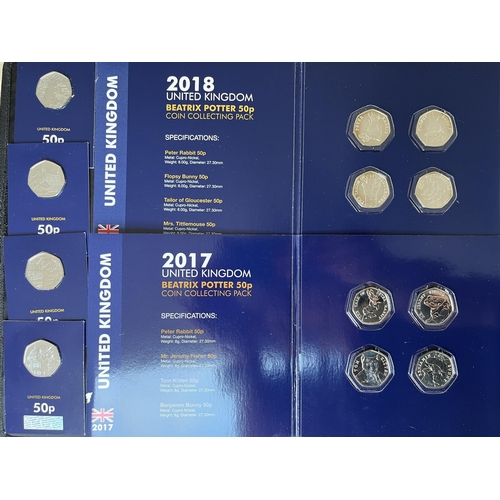 133 - A collection of x14 UK QEII coins, including 2017 & 2018 50p Beatrix Potter set of 8, 2012 Olympics ... 