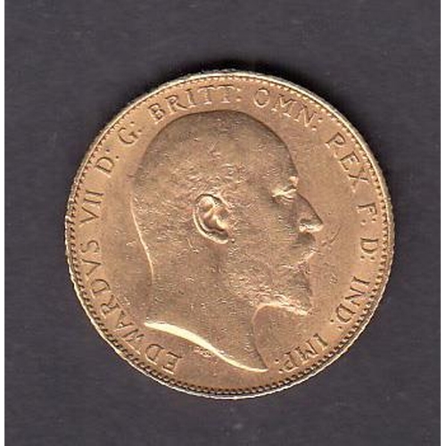 111 - UK 1907 gold full Sovereign, in good condition