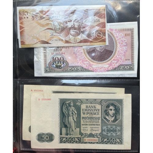 105 - A collection of x64 World Banknotes mainly in higher grade/uncirculated including consecutive notes,... 