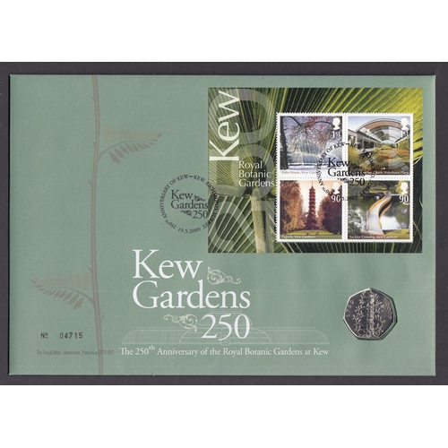 108 - UK 2009 RM PNC Kew Gardens 50p coin cover in good condition