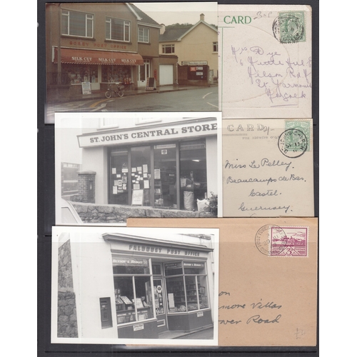 495 - A small quantity of chiefly pre 1940s postcards and covers all bearing varied Channel Islands postma... 