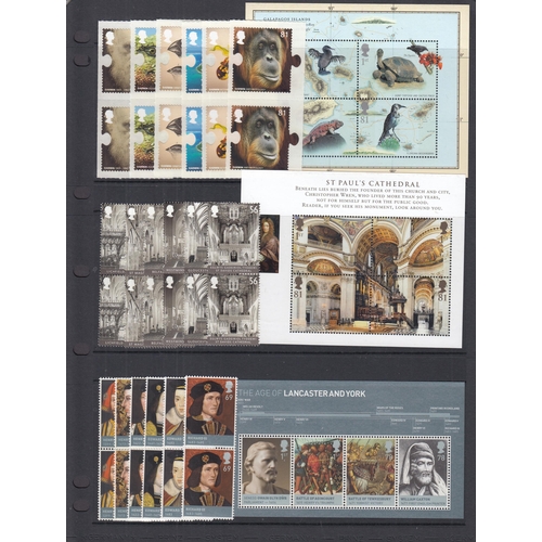 312 - Extensive collection of MNH stamps, mini Sheets and FDCs for GB issues 1960s to 2009, including a  p... 
