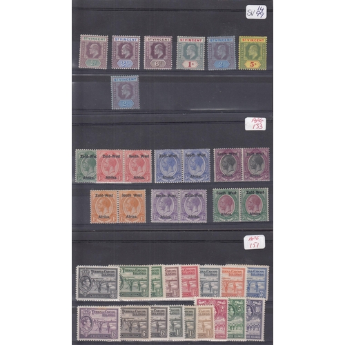 313 - Commonwealth mint Somaliland to Zanzibar on 172 stock cards all SG identified and priced (as of 2013... 