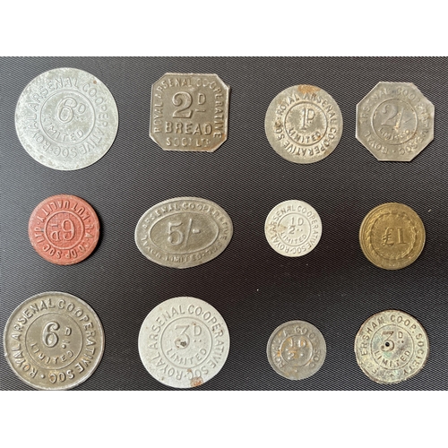 35 - A small accumulation of Royal Arsenal Tokens, of various denominations, in good condition