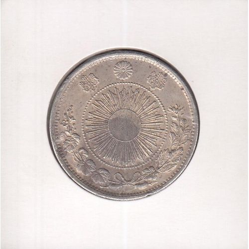 32 - Japan 1870 1 Yen silver coin, in good condition