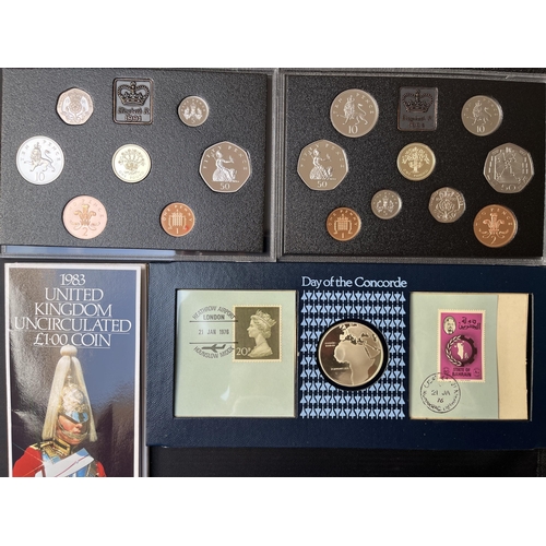 38 - A duplicated collection of UK proof uncirculated year sets x27 from 1970 to 1992, plus 1976 Concorde... 