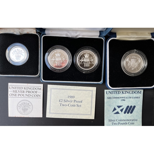 39 - A collection of x21 UK QEII silver proof boxed coins/medallions from 1977 to 1991, including x6 silv... 