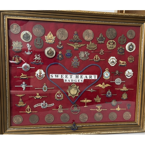 289 - A group of x52 Military Sweetheart Badges, including RNAS, 118th Overseas Battalion Canada, Royal Ne... 