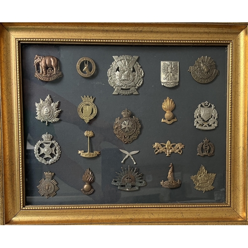 293 - A group of x20 British Empire Military Cap Badges, including British and Asian Regiment, The 2nd Que... 