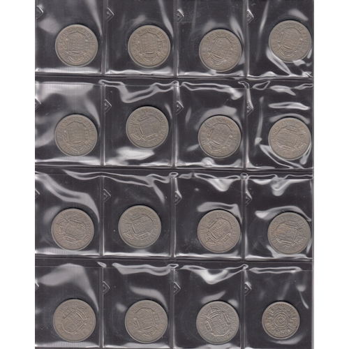 A collection of UK 20th Century circulated coins from ½d to 2/6 ...