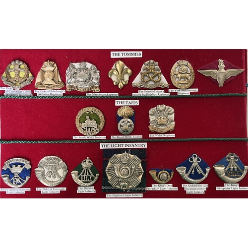 283 - A group of x70 British Military Cap Badges, including The South Wales Borderers, The Royal Welsh Fus... 