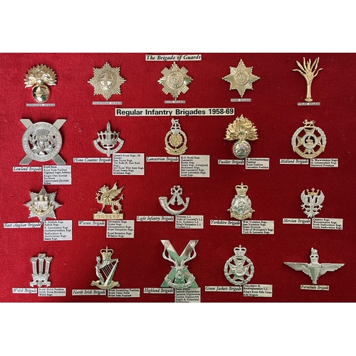 284 - A collection of x120 British Military Cap Badges including Bakelite and Staybrite examples, noted We... 