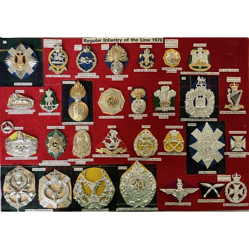 284 - A collection of x120 British Military Cap Badges including Bakelite and Staybrite examples, noted We... 