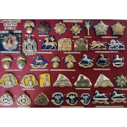 286 - A collection of x67 British Military Cap Badges including Bakelite and Staybrite examples, noted Iri... 