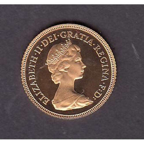141 - UK 1982 gold proof half Sovereign, boxed with CoA