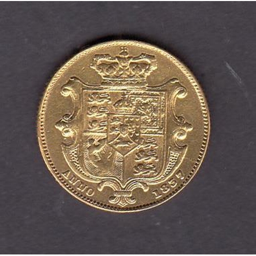 143 - UK 1837 gold full Sovereign, in good condition