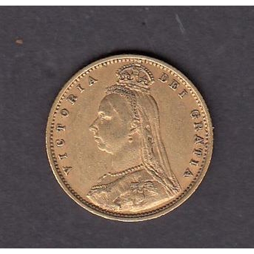 155 - UK 1891 gold half Sovereign, in good condition