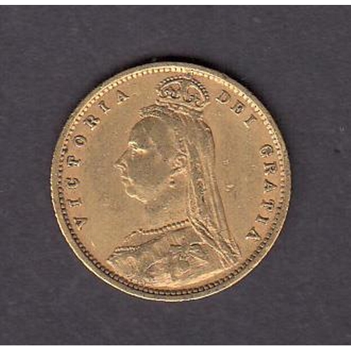 156 - UK 1892 gold half Sovereign, in good condition
