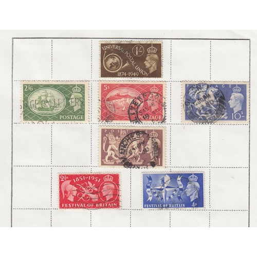 517 - A used GB stamp collection on album pages from QV to QEII, with a smattering of earlies, noted 1840 ... 
