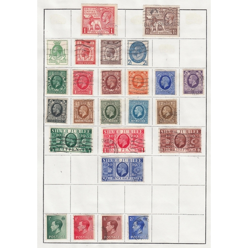 517 - A used GB stamp collection on album pages from QV to QEII, with a smattering of earlies, noted 1840 ... 