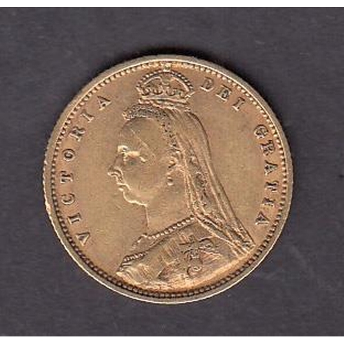 98 - UK 1892 gold half Sovereign, in good condition