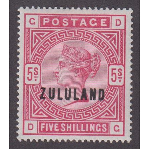 919 - 1888 ovpt 5/- rose mint, fine and lightly mounted, Cat £750, SG11