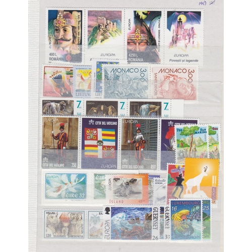 327 - A MNH collection of Europa sets for period 1982 to 1997 housed on quantity of hingeless Lighthouse p... 