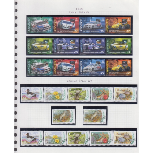 325 - A comprehensive collection of MNH Channel Islands stamps housed in 8 large volumes and loose in enve... 