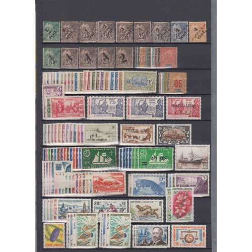 409 - A valuable mainly mint World collection of better singles and sets in a 32-page stock book, all peri... 