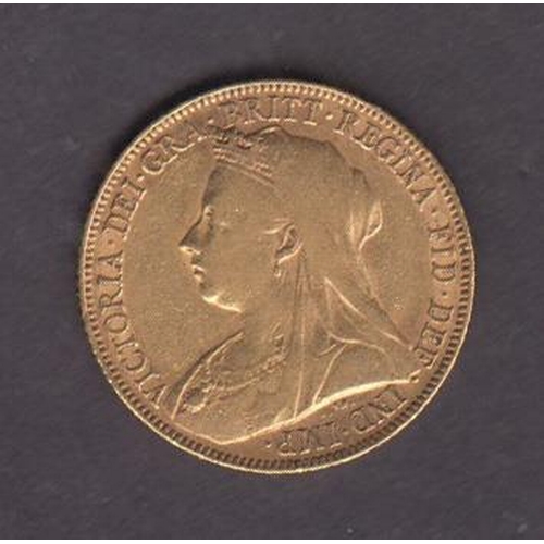 27 - UK 1900 gold full Sovereign, in good condition