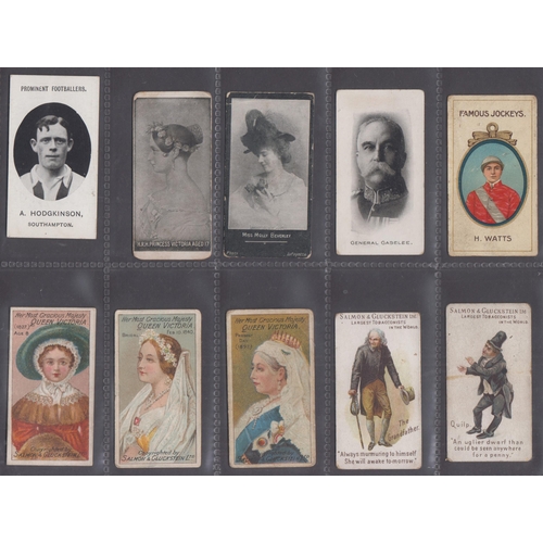 493 - An accumulation of odd Cigarette Cards in a part filled album, mainly from better issuers, including... 