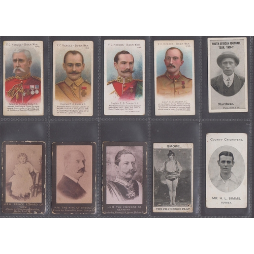 493 - An accumulation of odd Cigarette Cards in a part filled album, mainly from better issuers, including... 