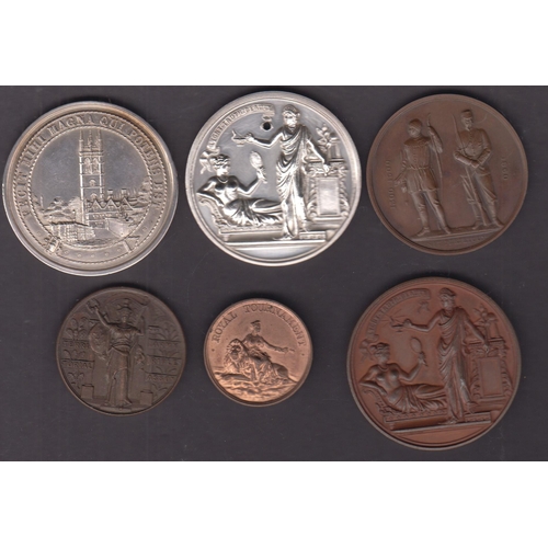 86 - A collection of x6 19th & 20th Century Achievement and Competition Medallions, including 1862 Magdal... 