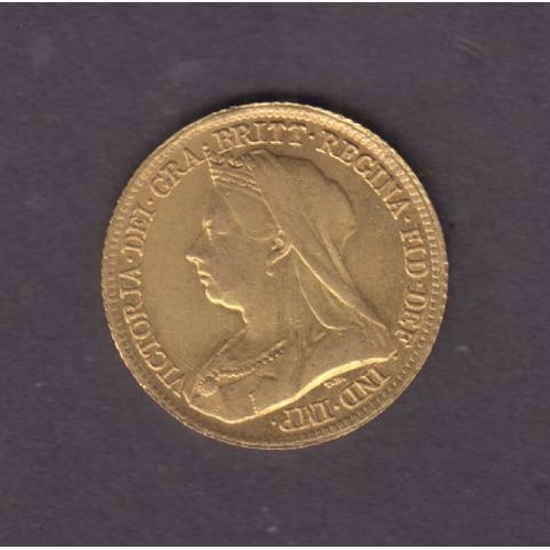 67 - UK 1893 gold half Sovereign, in good condition