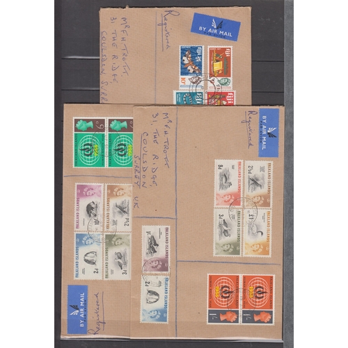 331 - An accumulation of x80 British Commonwealth 1950s-1960s Registered covers sent to the UK, including ... 