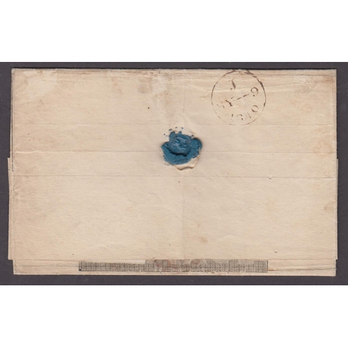 687 - 1840 1d Mulready Stereo A23, with red Maltese Cross cancel, sent May 9th, 1840