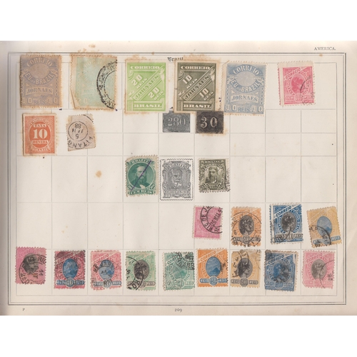 332 - A small mint and used world stamp collection in x3 albums including Improved album plus loose, a sma... 